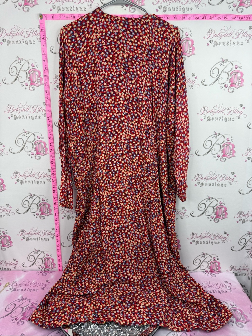 Dress vintage long Multicolor Floral Midi Dress